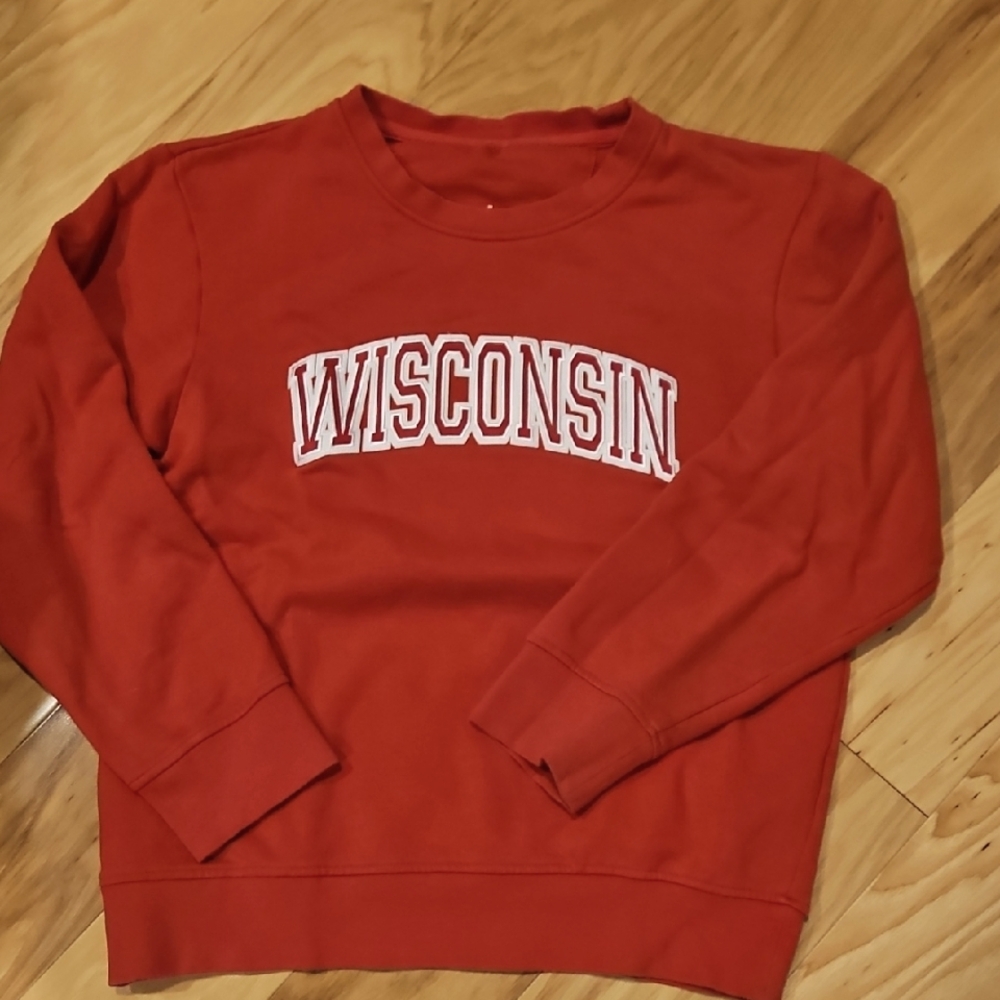 Wisconsin Red Crew Neck Sweatshirt Size M